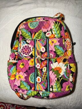 Vera Bradley Purple Pink Floral Quilted Mini Backpack